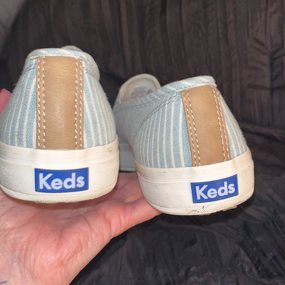 KEDS Dream Foam Slip On Sneakers in blue and white stripes - Picture 5 of 9